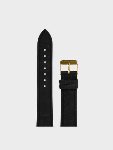 CLASSIC - WHITE/GOLD - BLACK VEGAN LEATHER | CORK