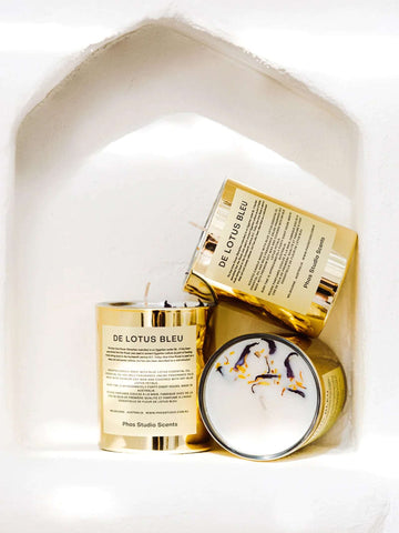 Blue Lotus & White Sage Essential Oil Candle-Phos Studio-ETHOS
