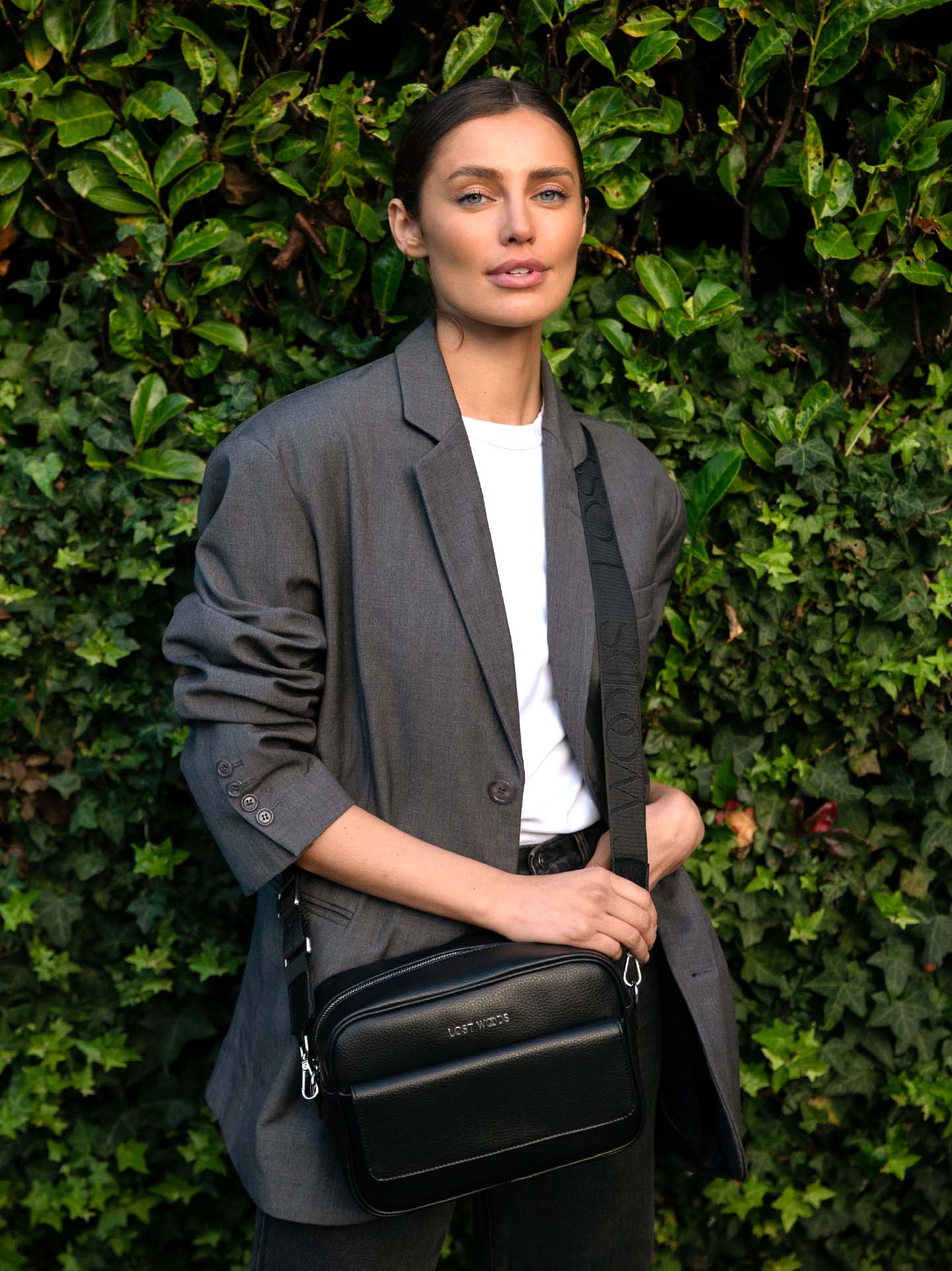 Large Aspen Camera Bag in Black & Silver-Lost Woods-ETHOS
