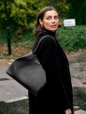 Fleur Tote Bag in Black & Gold
