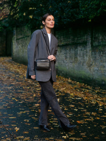 Small Aster Crossbody Bag in Black & Silver-Lost Woods-ETHOS