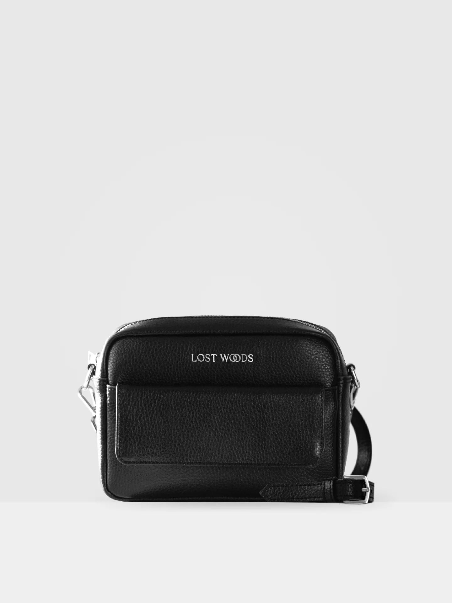 Small Aster Crossbody Bag in Black & Silver-Lost Woods-ETHOS