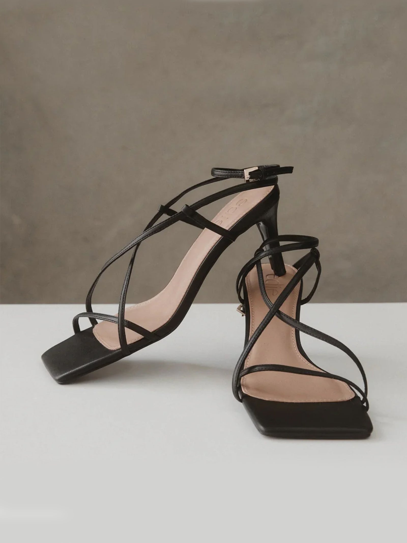 The Stella Multi Strap Heel | Black-edie collective-ETHOS