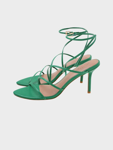 The Jill Strappy heel | Vibrant Green
