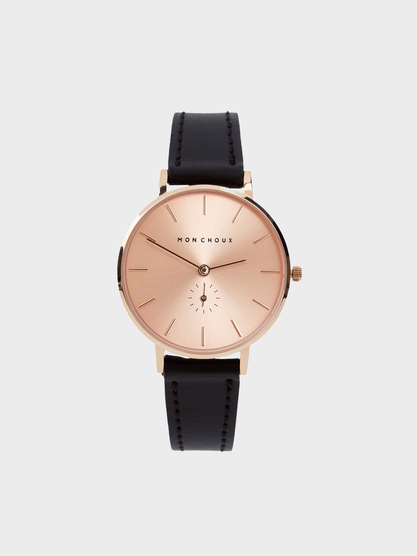 LILLE - ROSE GOLD TONE - NOIR VEGAN LEATHER | GRAPE