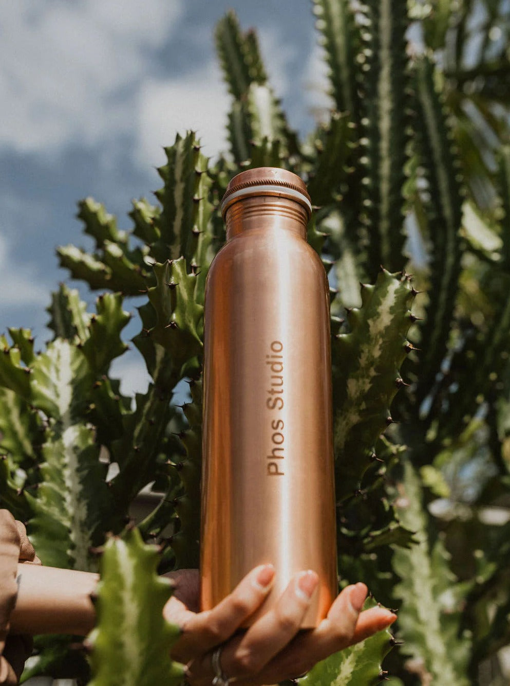 1 Litre Copper Water Bottle-Phos Studio-ETHOS