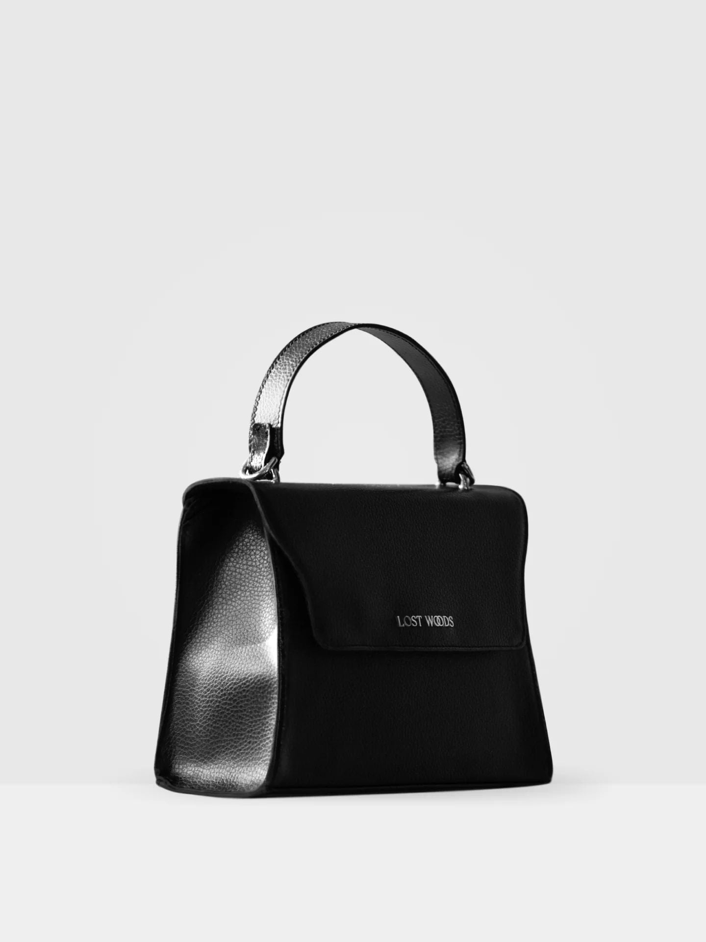 Ivy Top Handle Bag in Black & Silver-Lost Woods-ETHOS