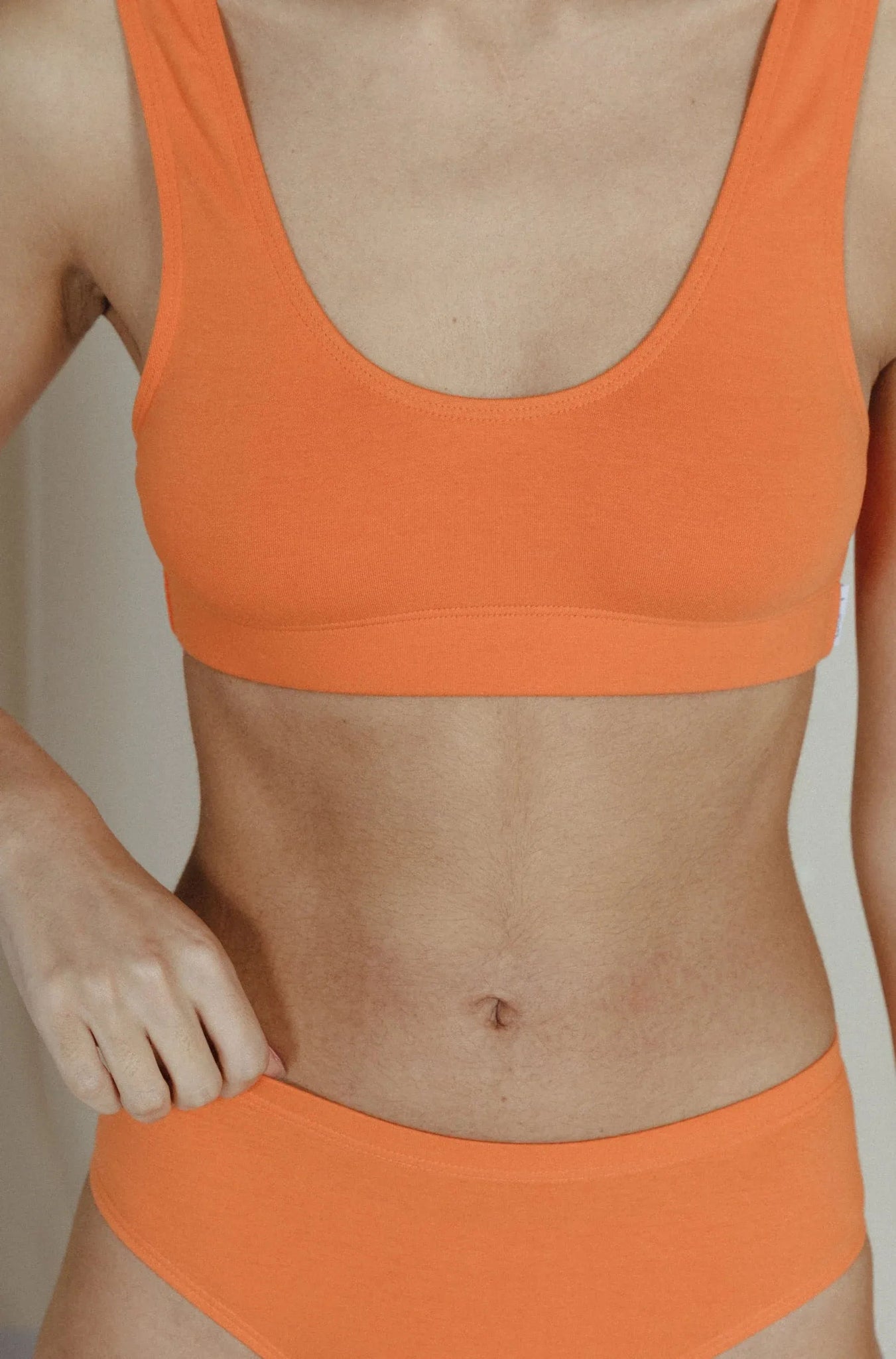 Organic Cotton Crop Top in Flame