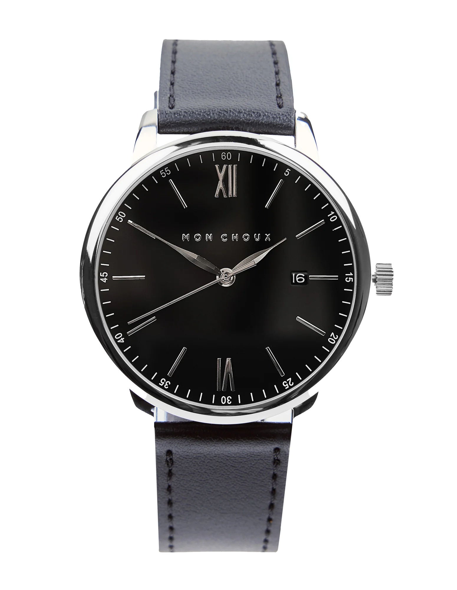HOMME - NOIR/SILVER - NOIR VEGAN LEATHER | GRAPE
