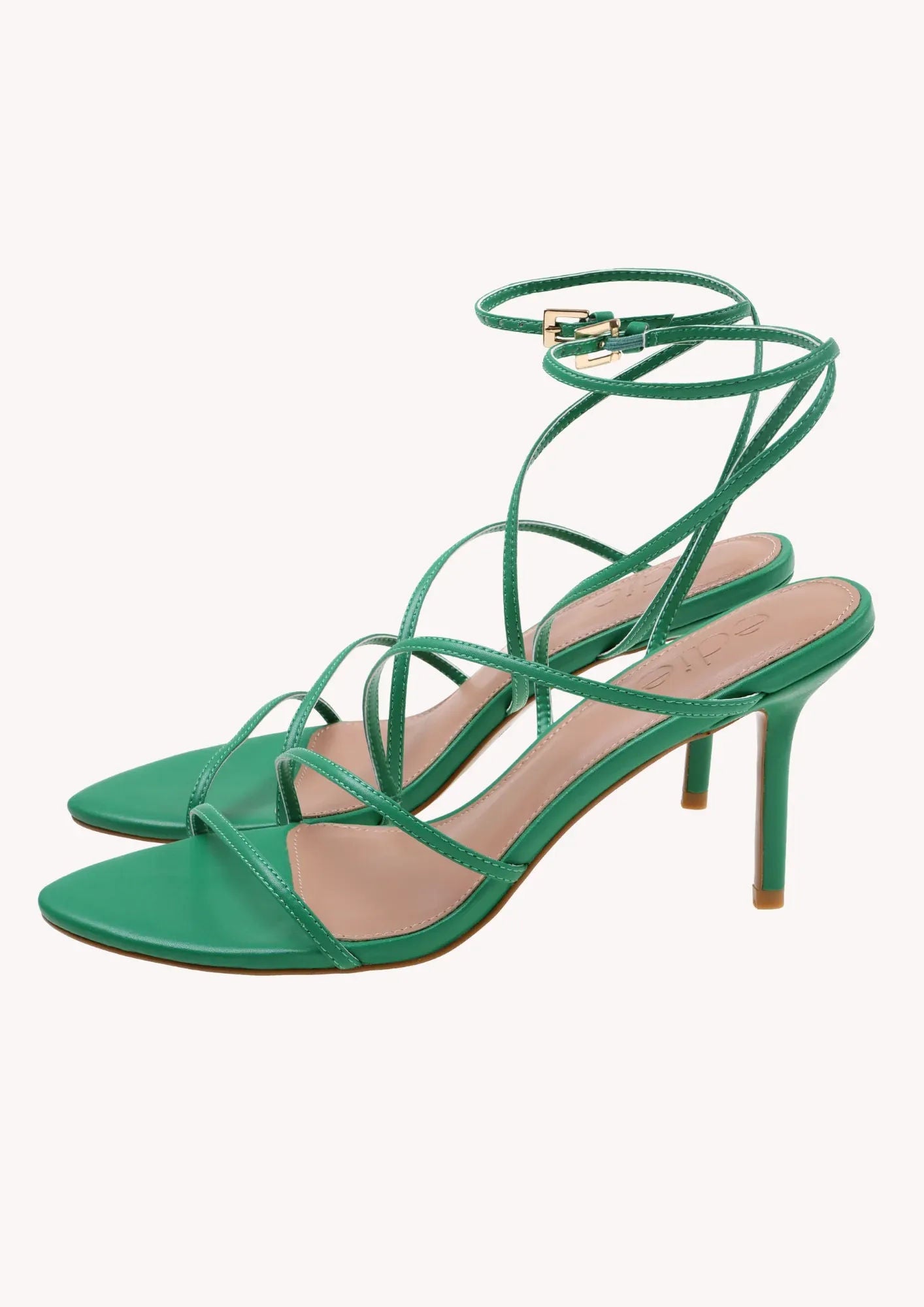 The Jill Strappy heel | Vibrant Green-edie collective-ETHOS